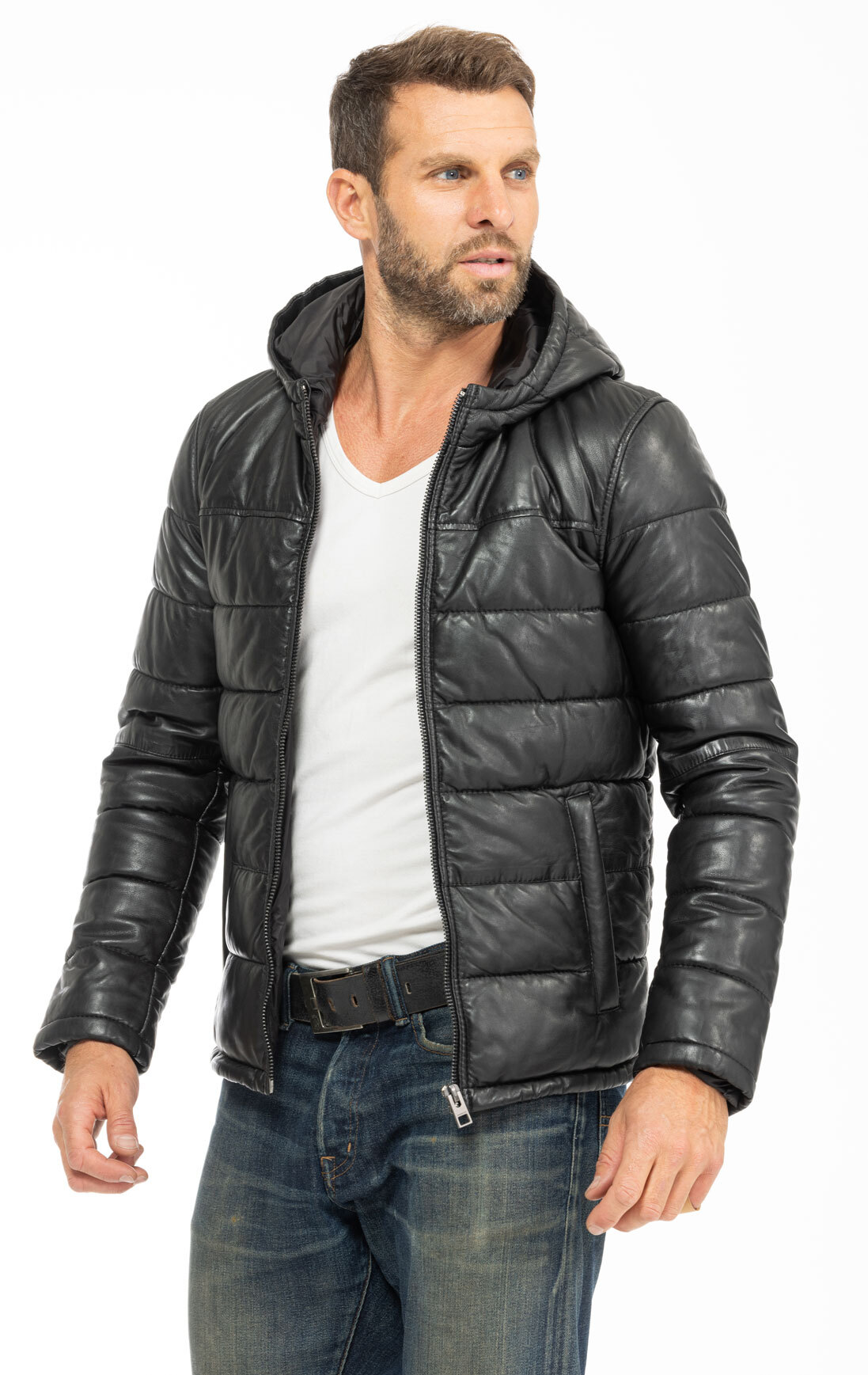 Vêtement en cuir Les bonnes affaires Homme noir