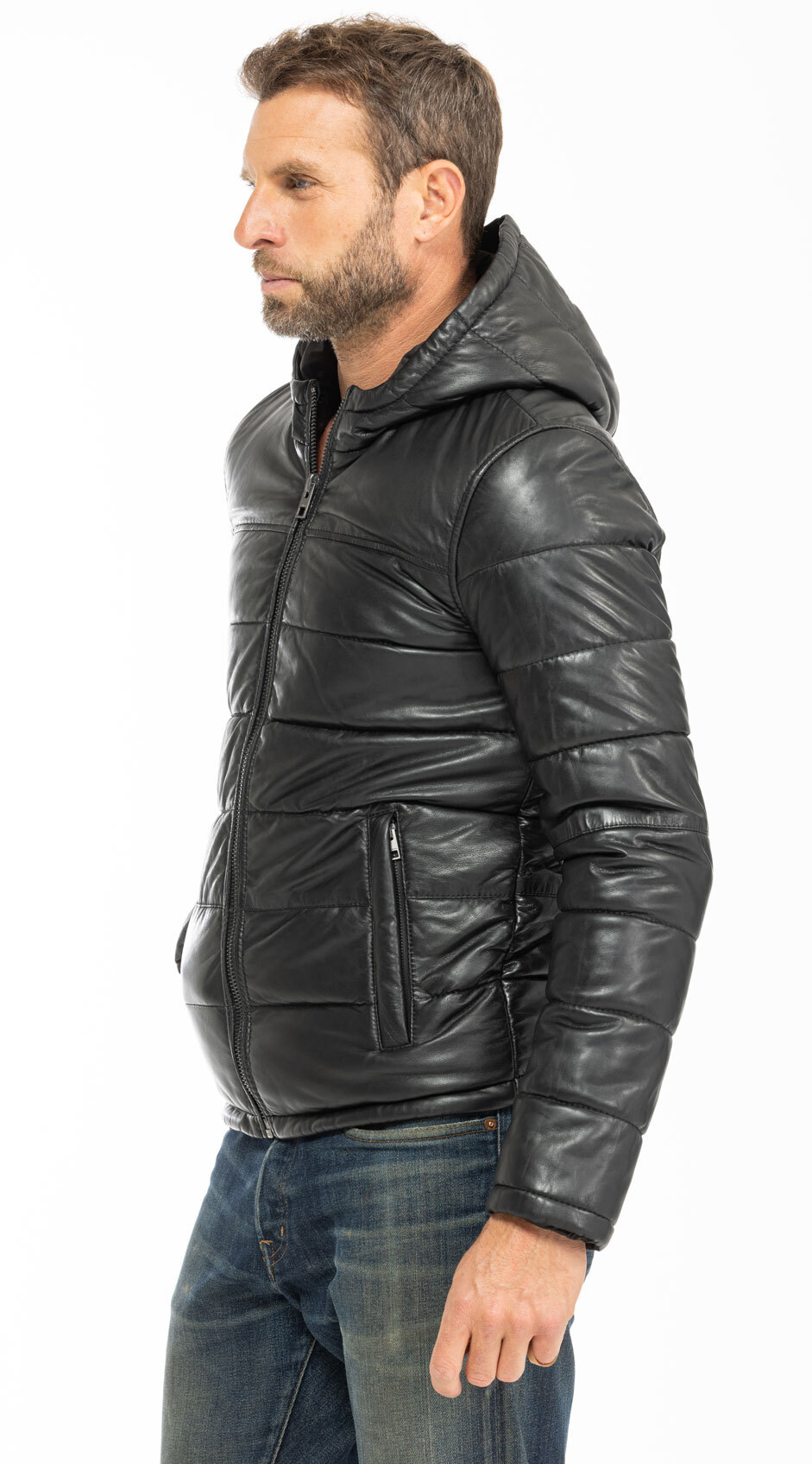 Vêtement en cuir Les bonnes affaires Homme noir