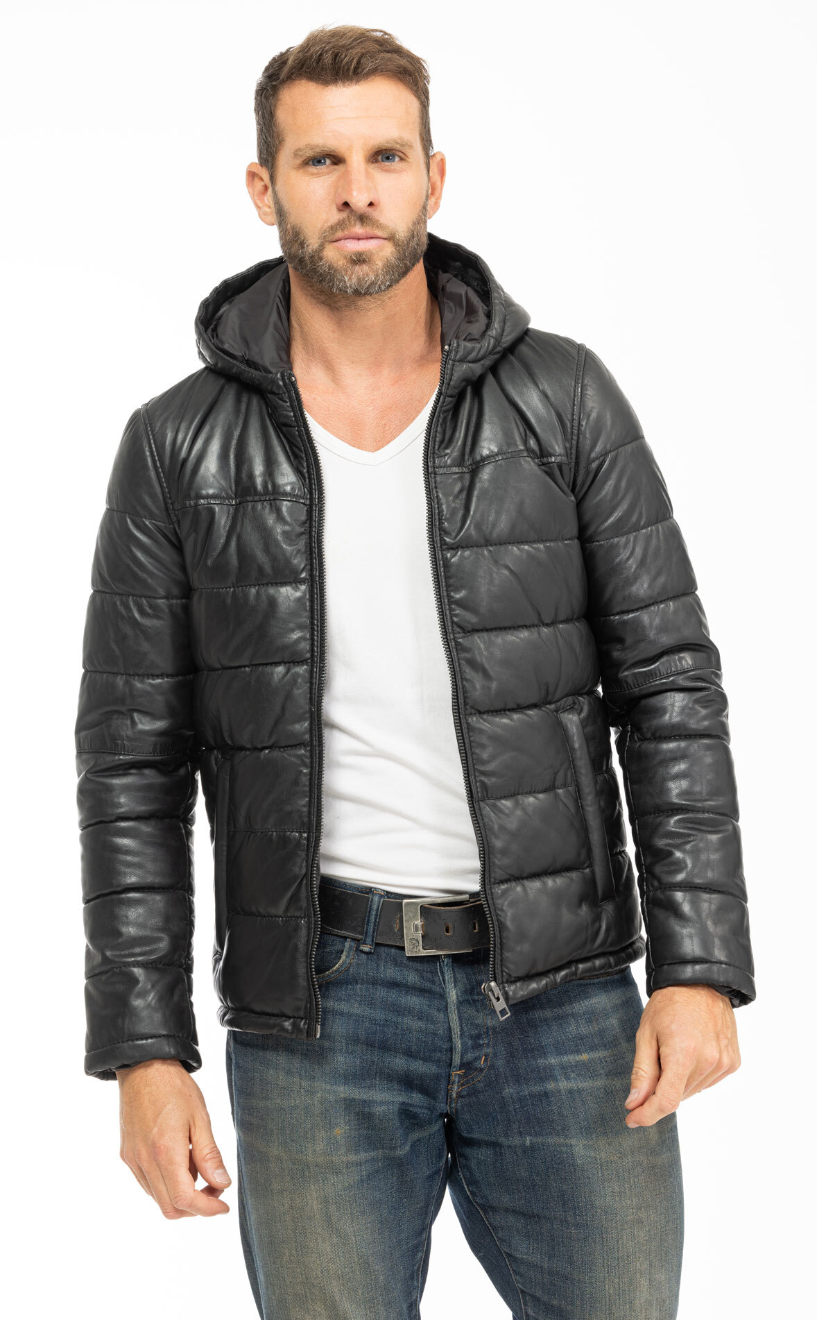 Vêtement en cuir Les bonnes affaires Homme noir