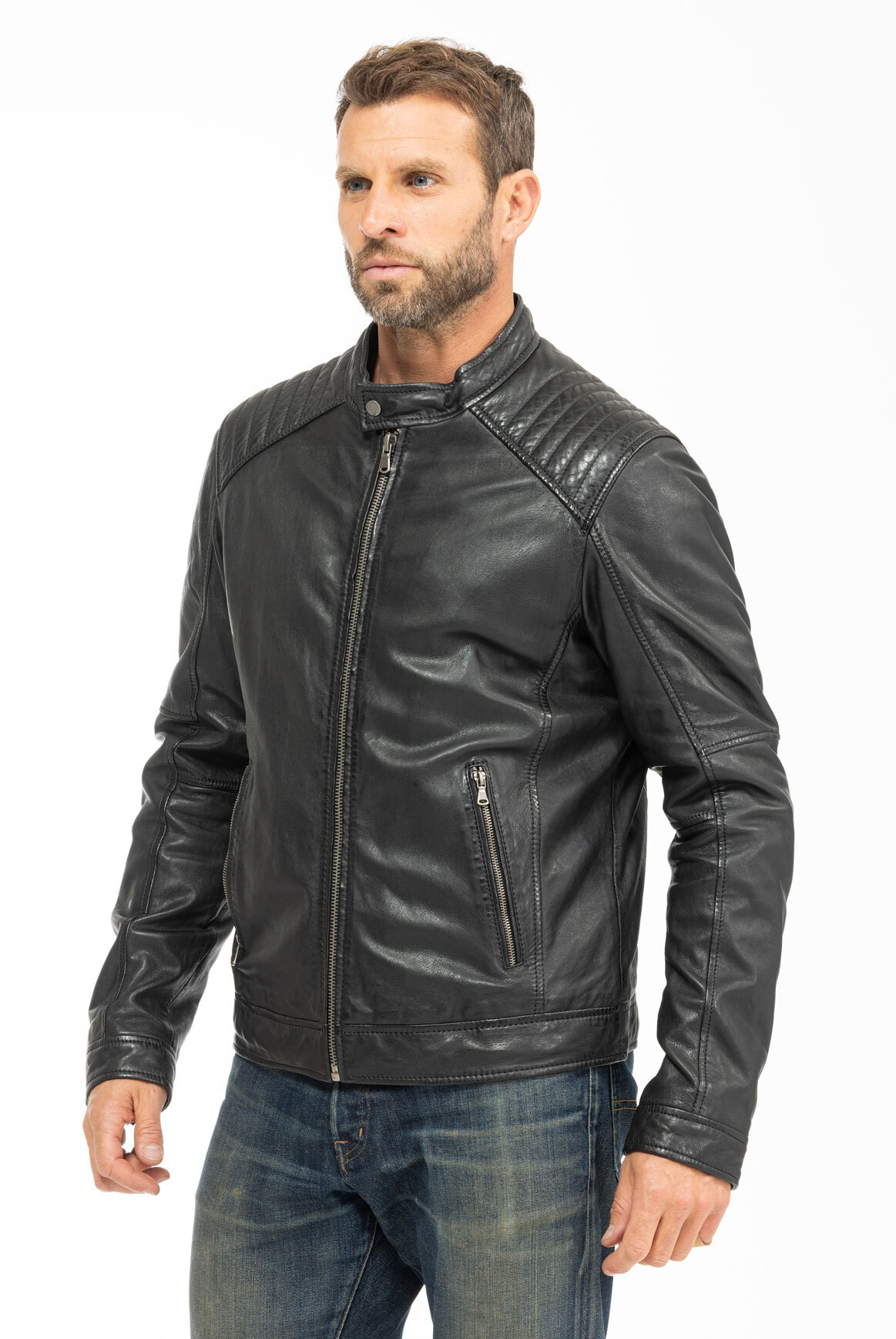 Vêtement en cuir Blousons cuir noir