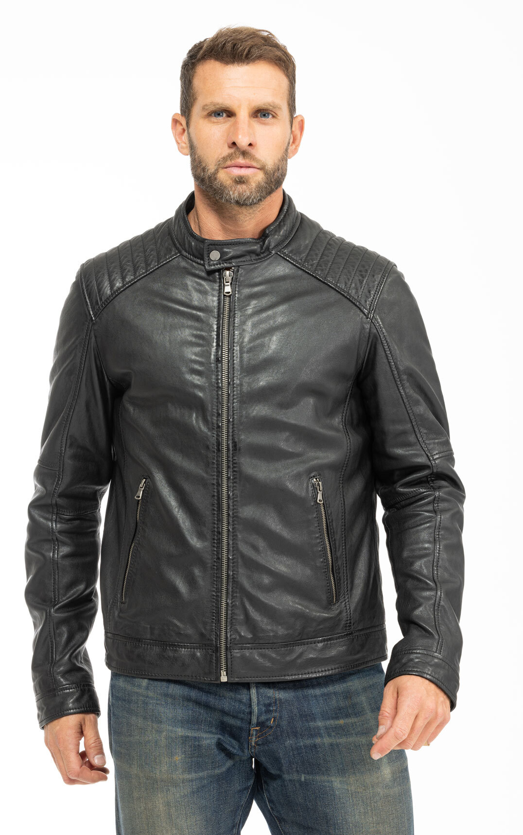 Vêtement en cuir Blousons cuir noir