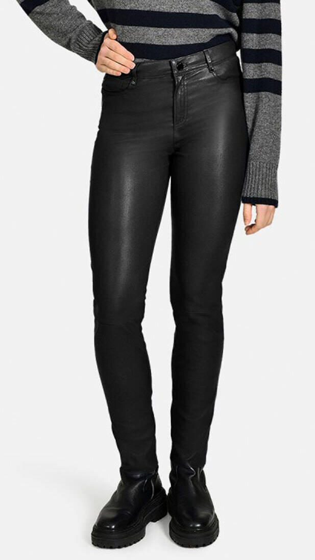 Vêtement en cuir Pantalon cuir noir