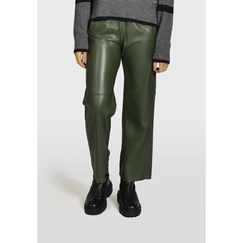 Vêtement en cuir Pantalon cuir vert