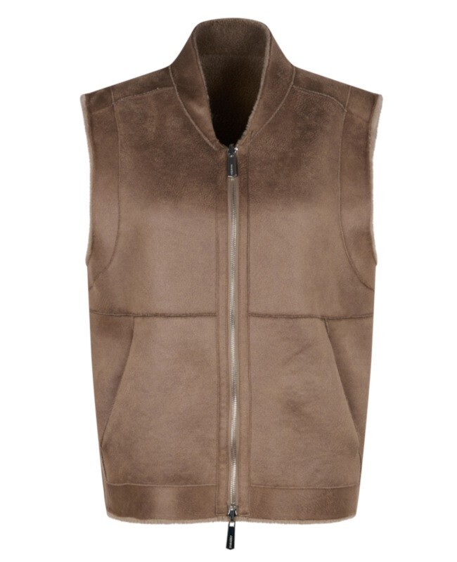 Vêtement en cuir Gilets cuir & fourrure  taupe