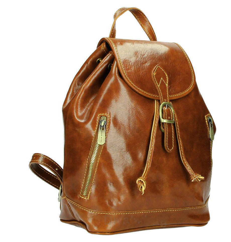 Vêtement en cuir Maroquinerie femme cognac