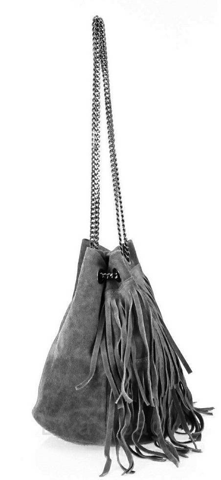 Vêtement en cuir Maroquinerie femme gris