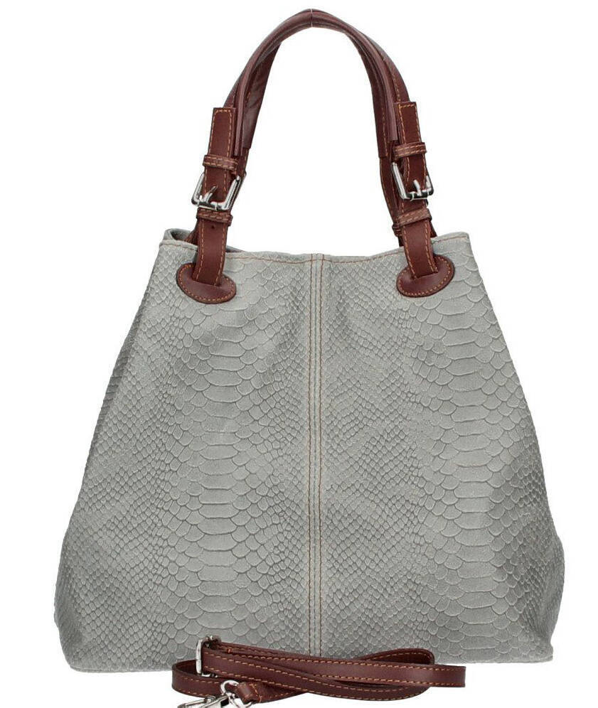 Vêtement en cuir Maroquinerie femme gris