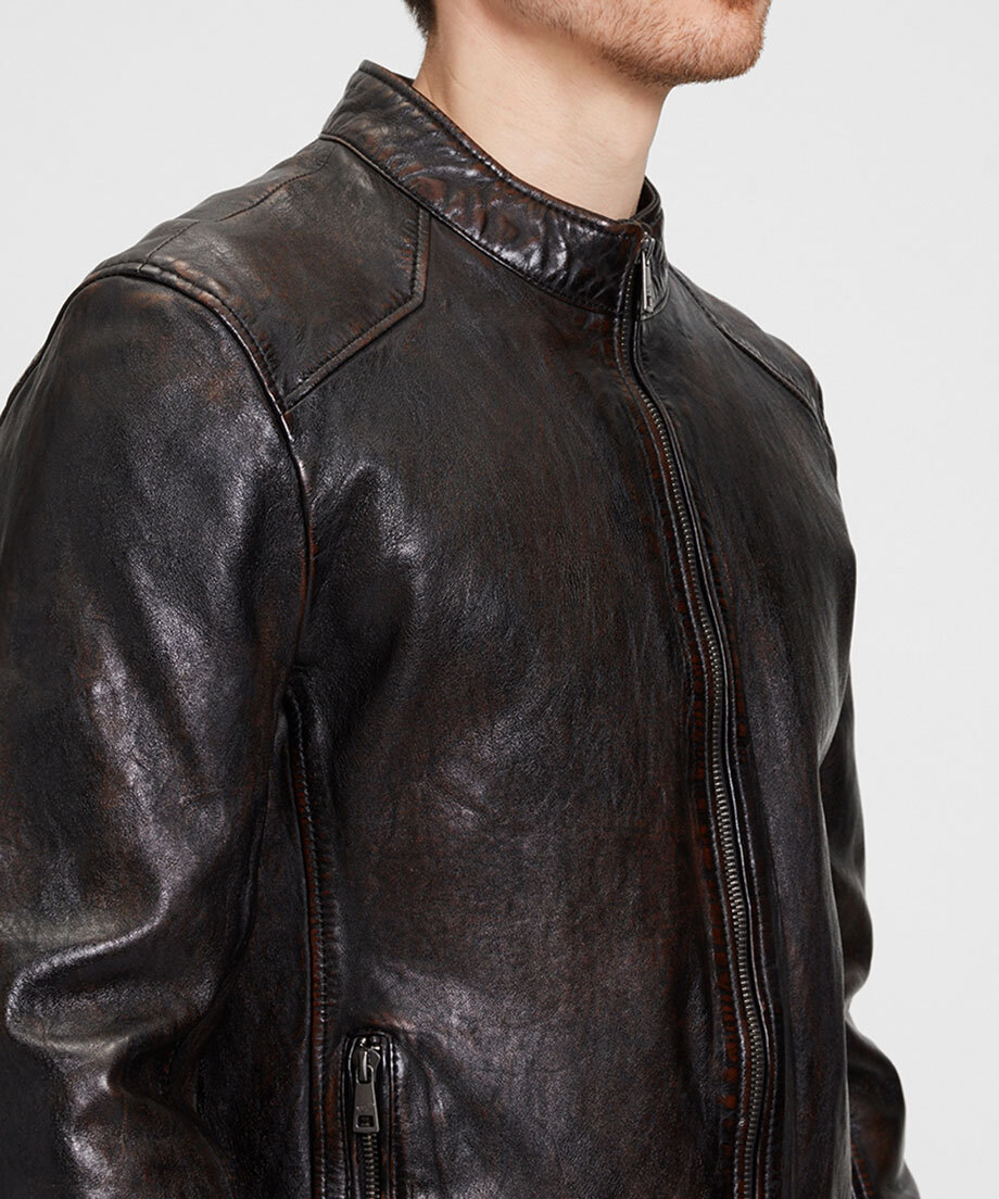 Vêtement en cuir Blousons cuir marron