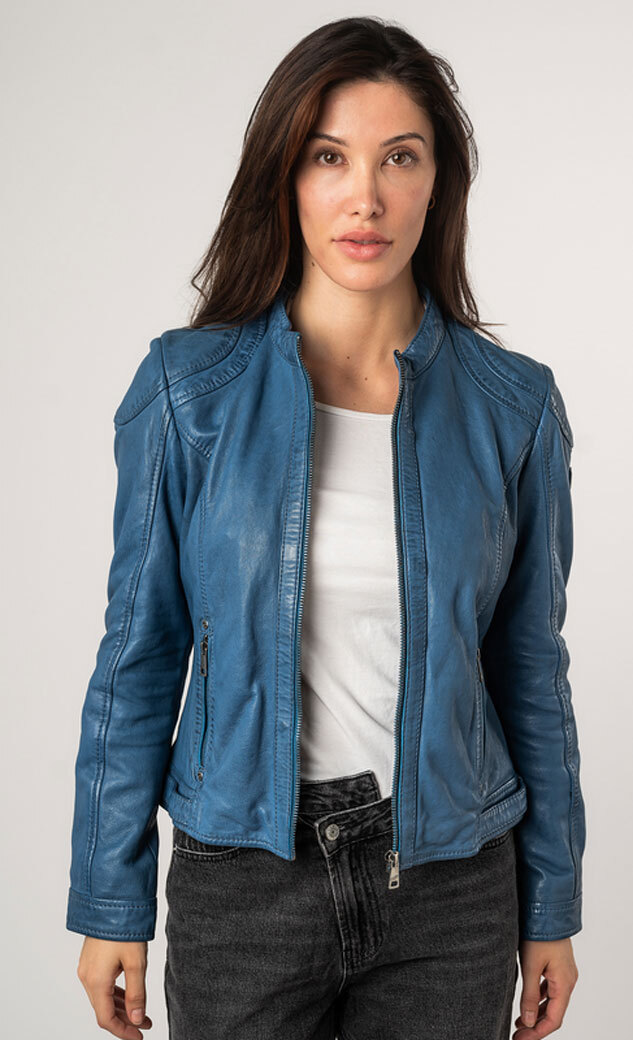 Vêtement en cuir Blousons cuir bleu