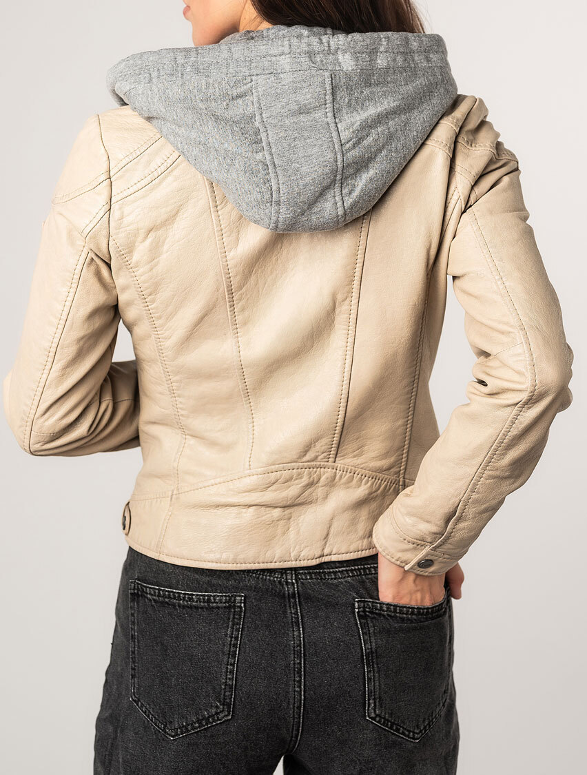 Vêtement en cuir Blousons cuir beige