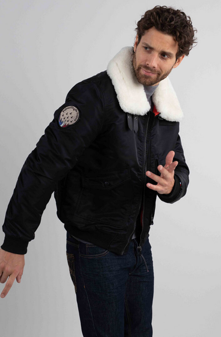 Vêtement en cuir Blousons textile noir