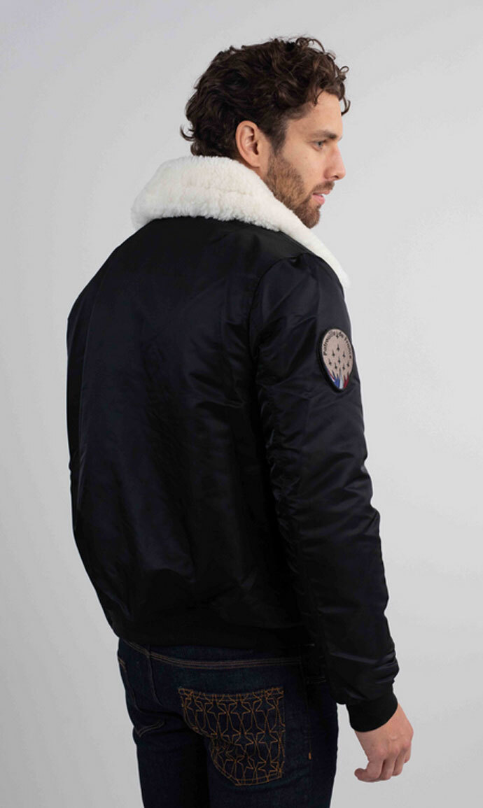 Vêtement en cuir Blousons textile noir