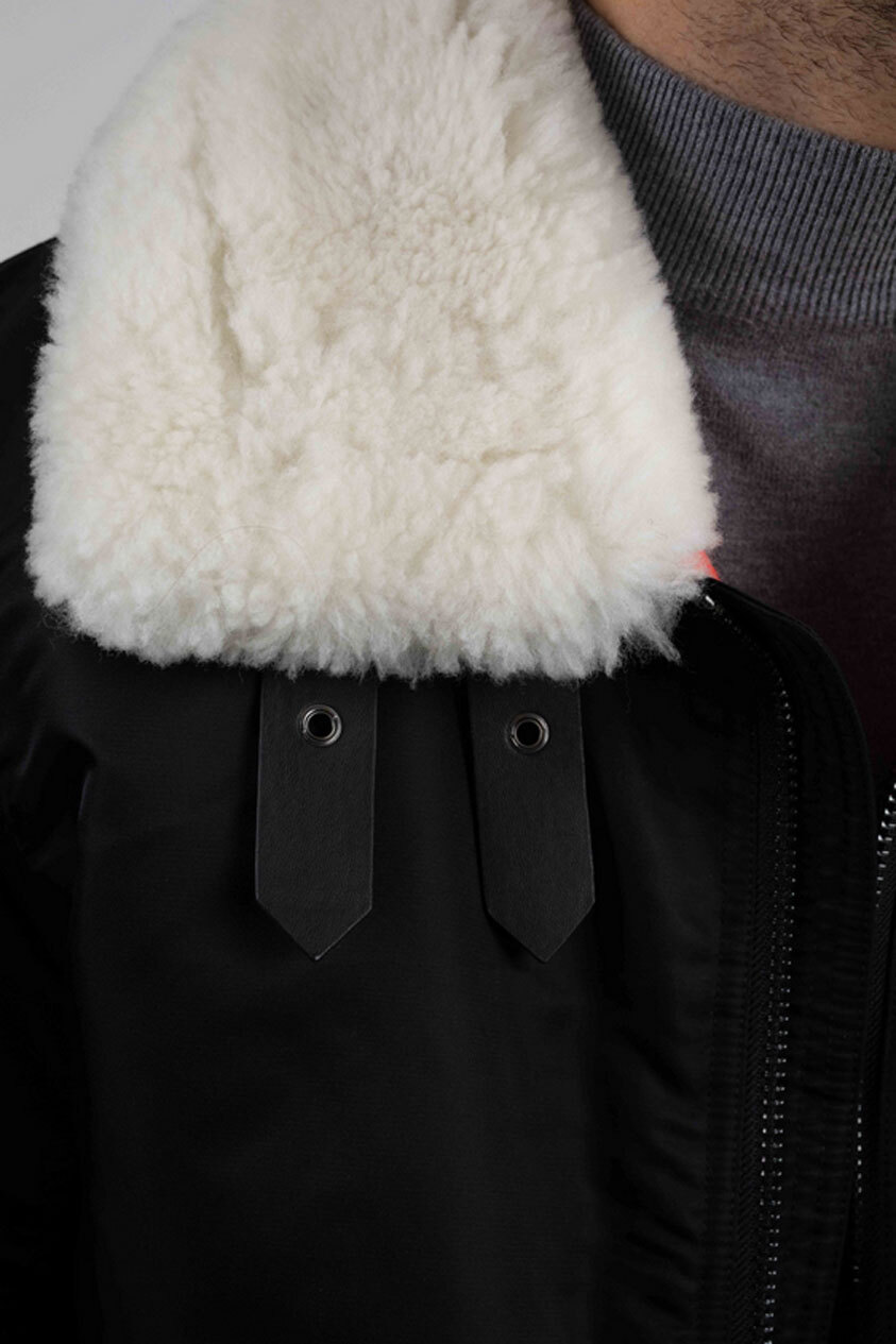 Vêtement en cuir Blousons textile noir