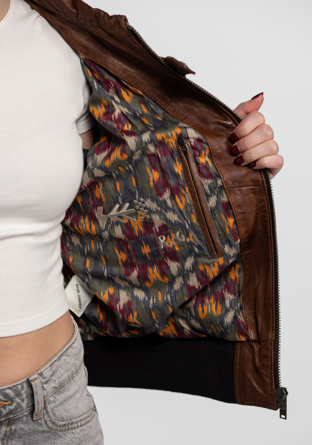 Vêtement en cuir Blousons cuir cognac