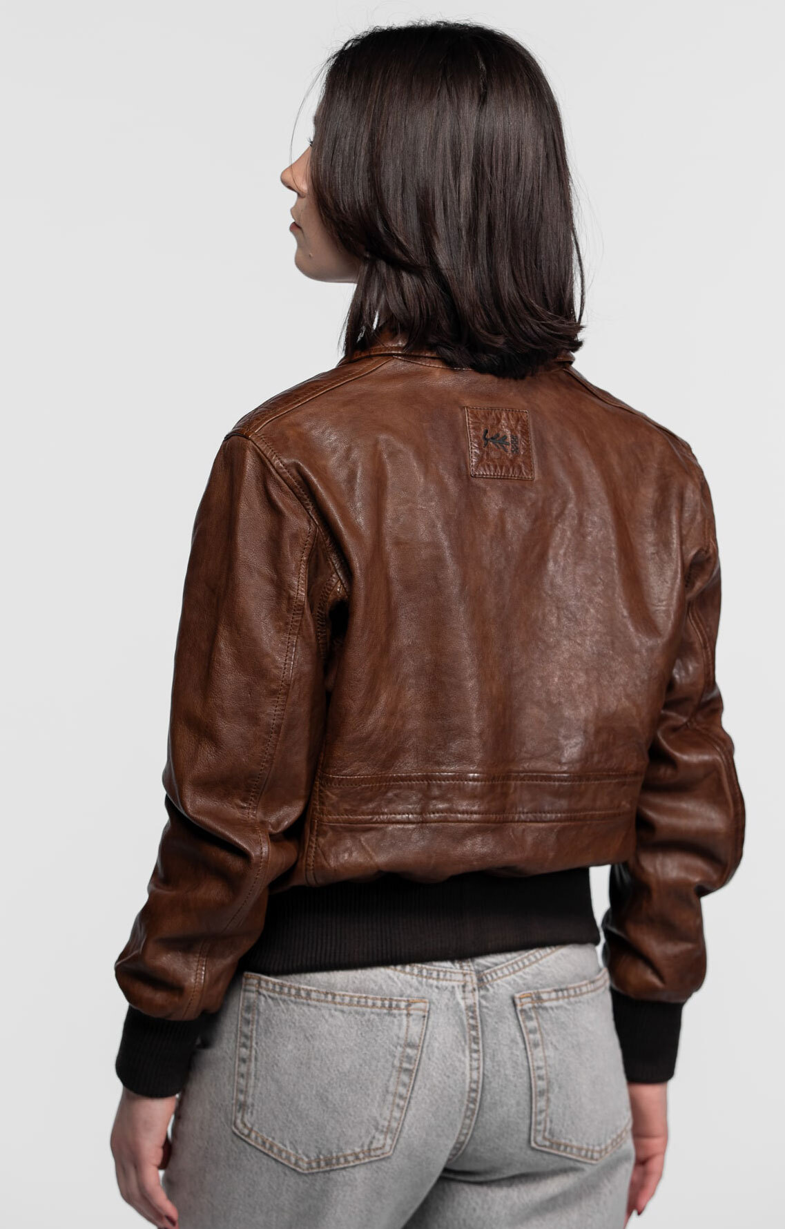 Vêtement en cuir Blousons cuir cognac