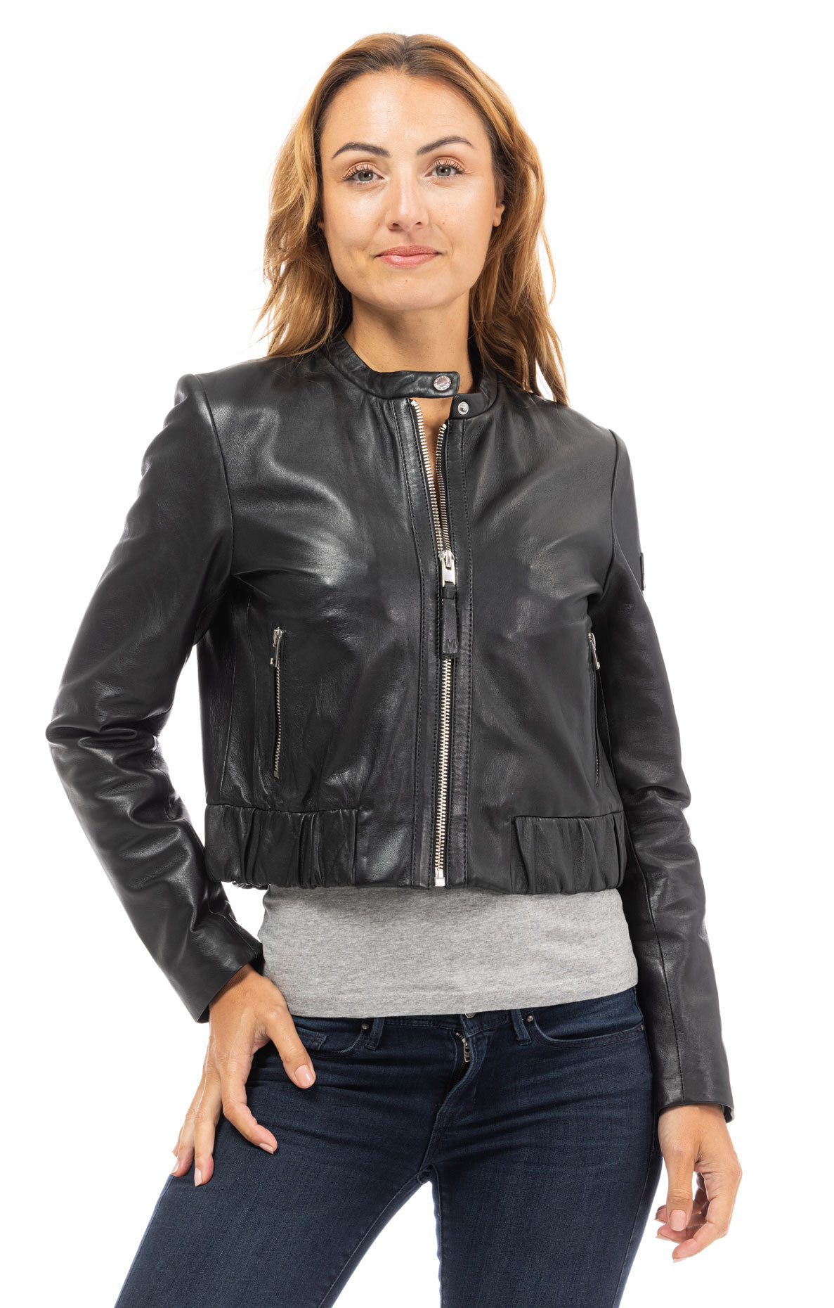 Vêtement en cuir Vestes cuir noir