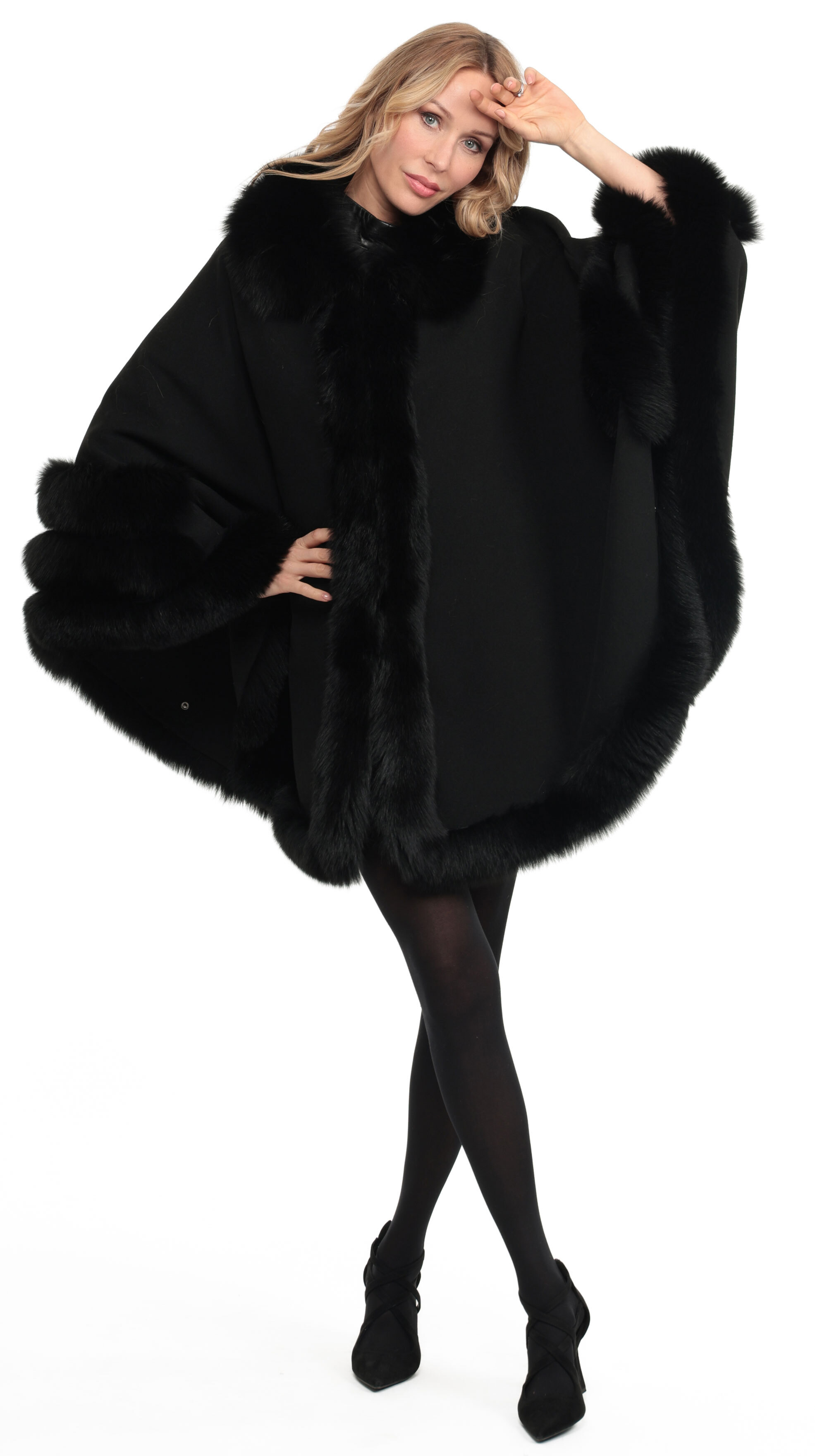 Vêtement en cuir Fourrures & Vêtements chauds  noir