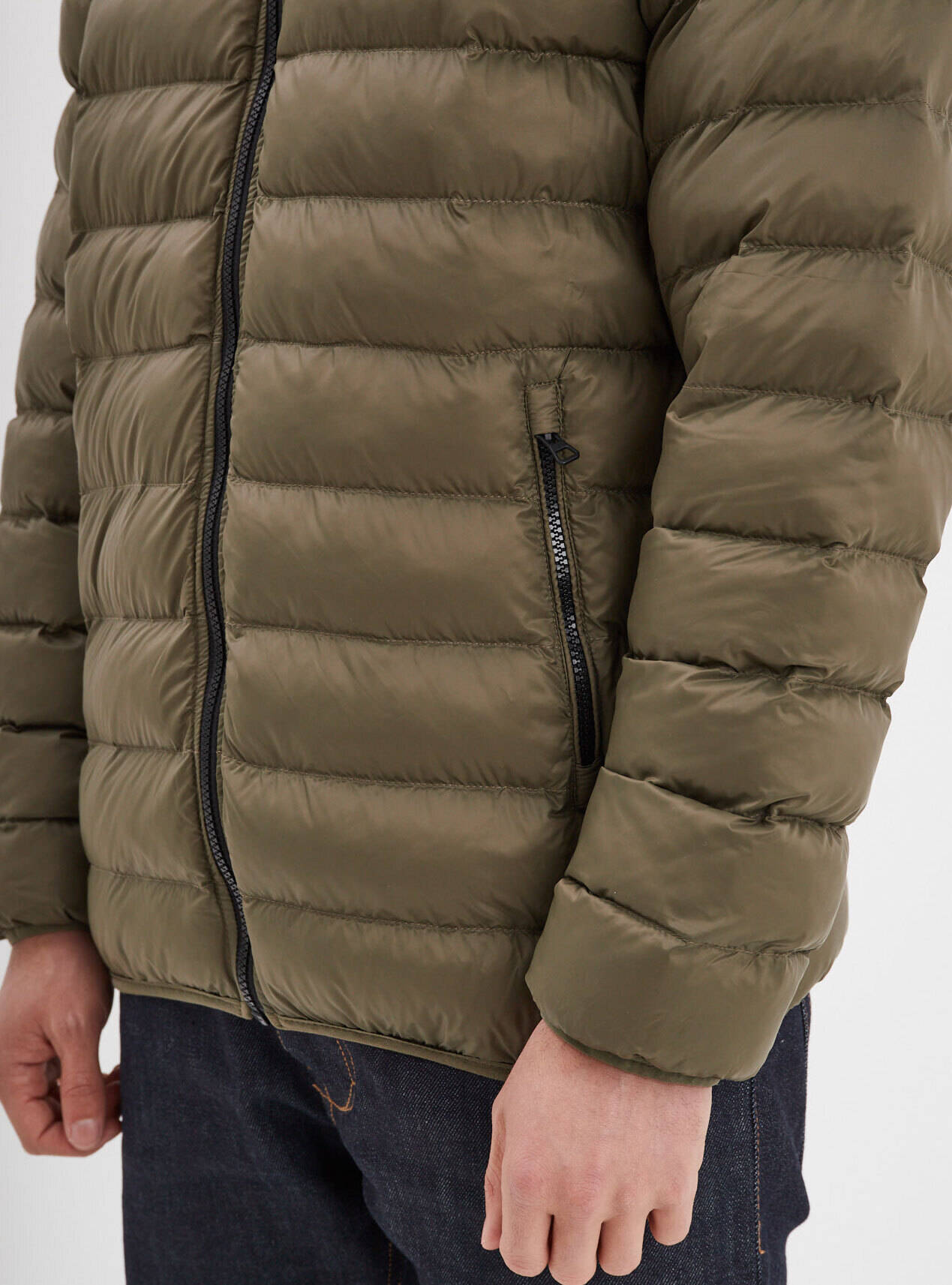 Vêtement en cuir Veste, parka & doudoune textile kaki