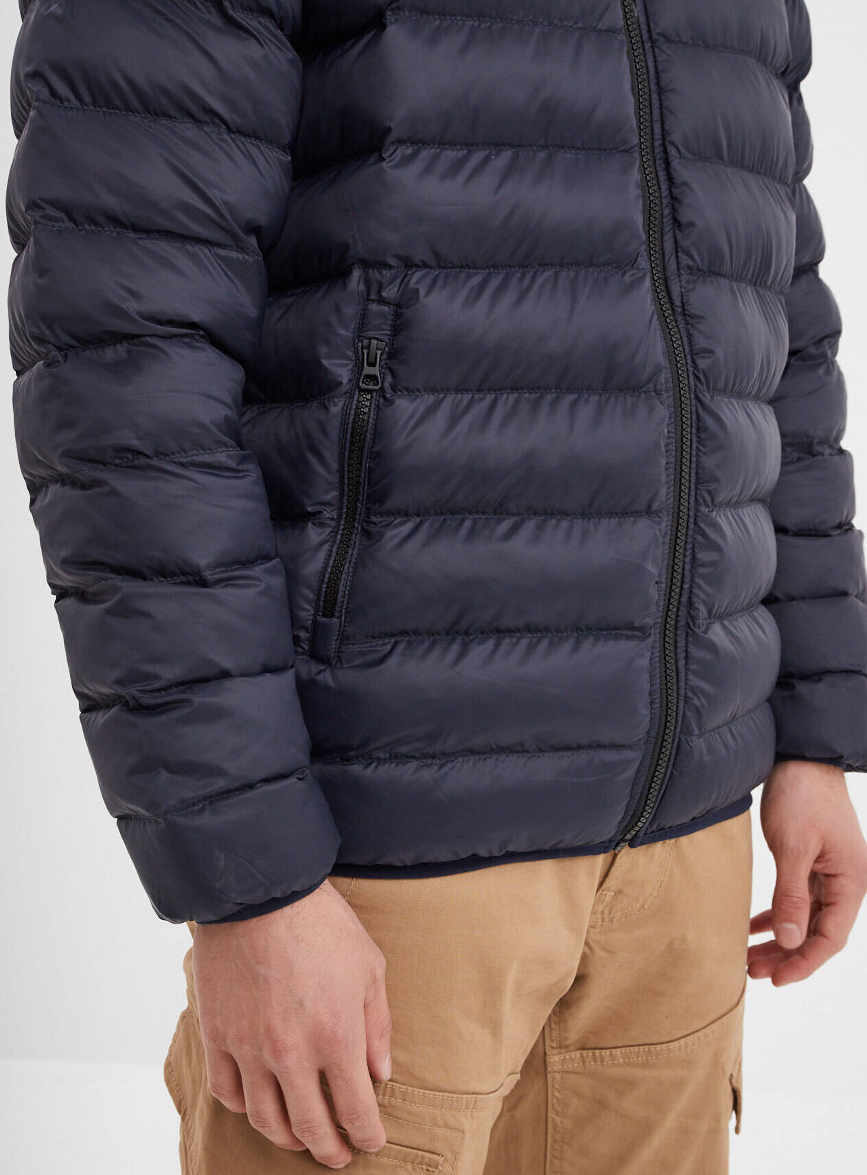 Vêtement en cuir Veste, parka & doudoune textile bleu