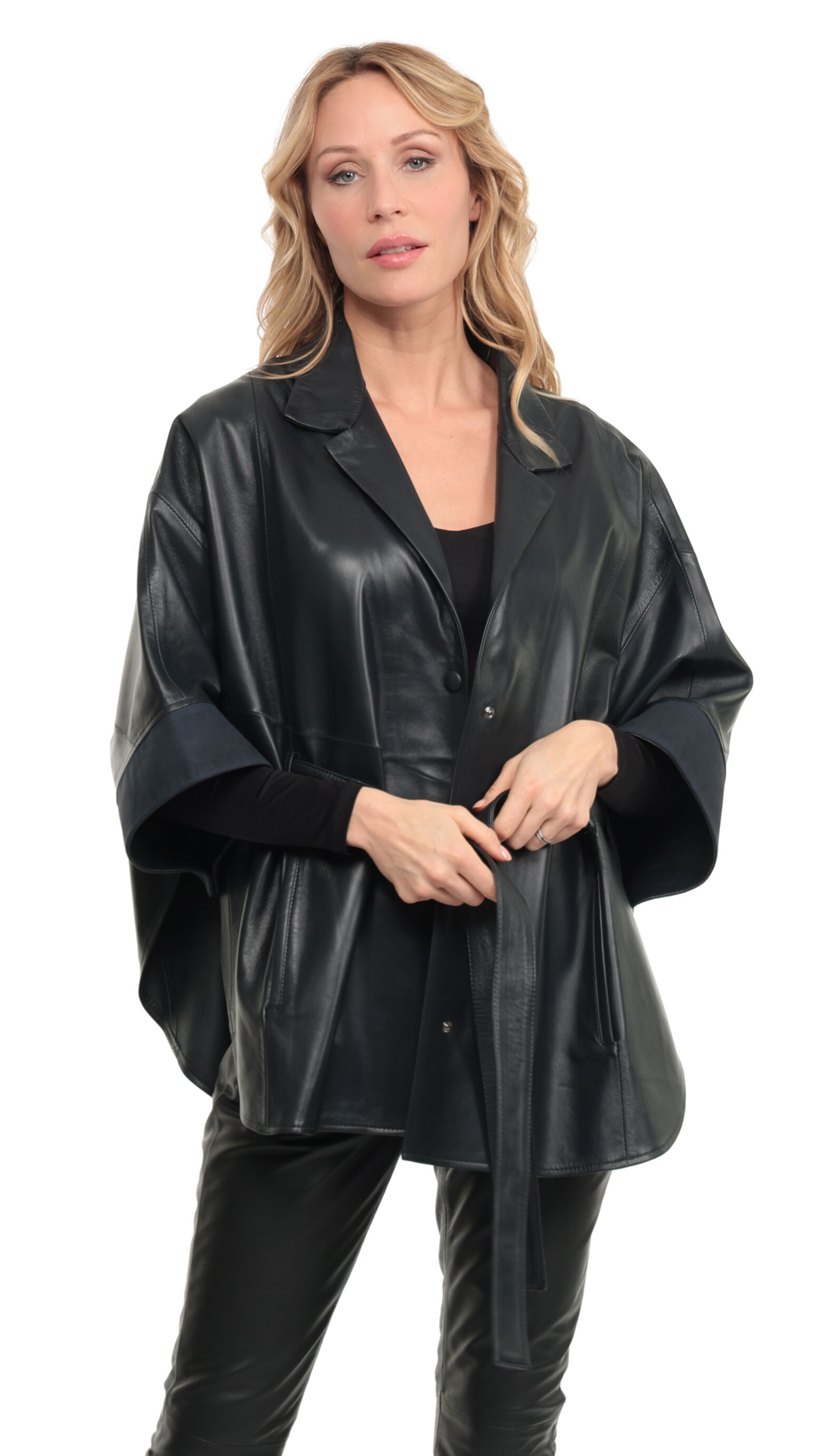 Vêtement en cuir Vestes cuir bleu