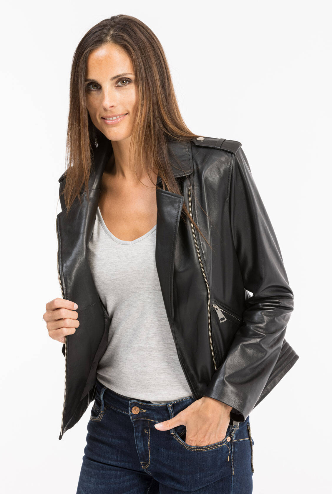 Vêtement en cuir Blousons cuir noir