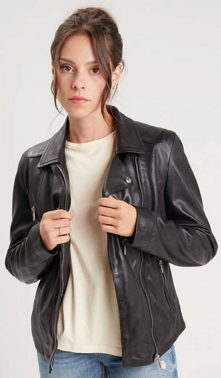 Vêtement en cuir Blousons cuir noir