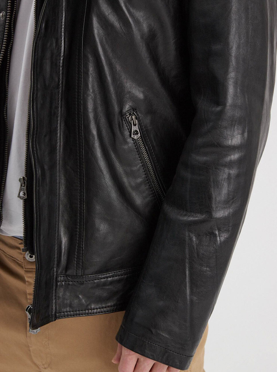 Vêtement en cuir Vestes & Trois Quart cuir noir