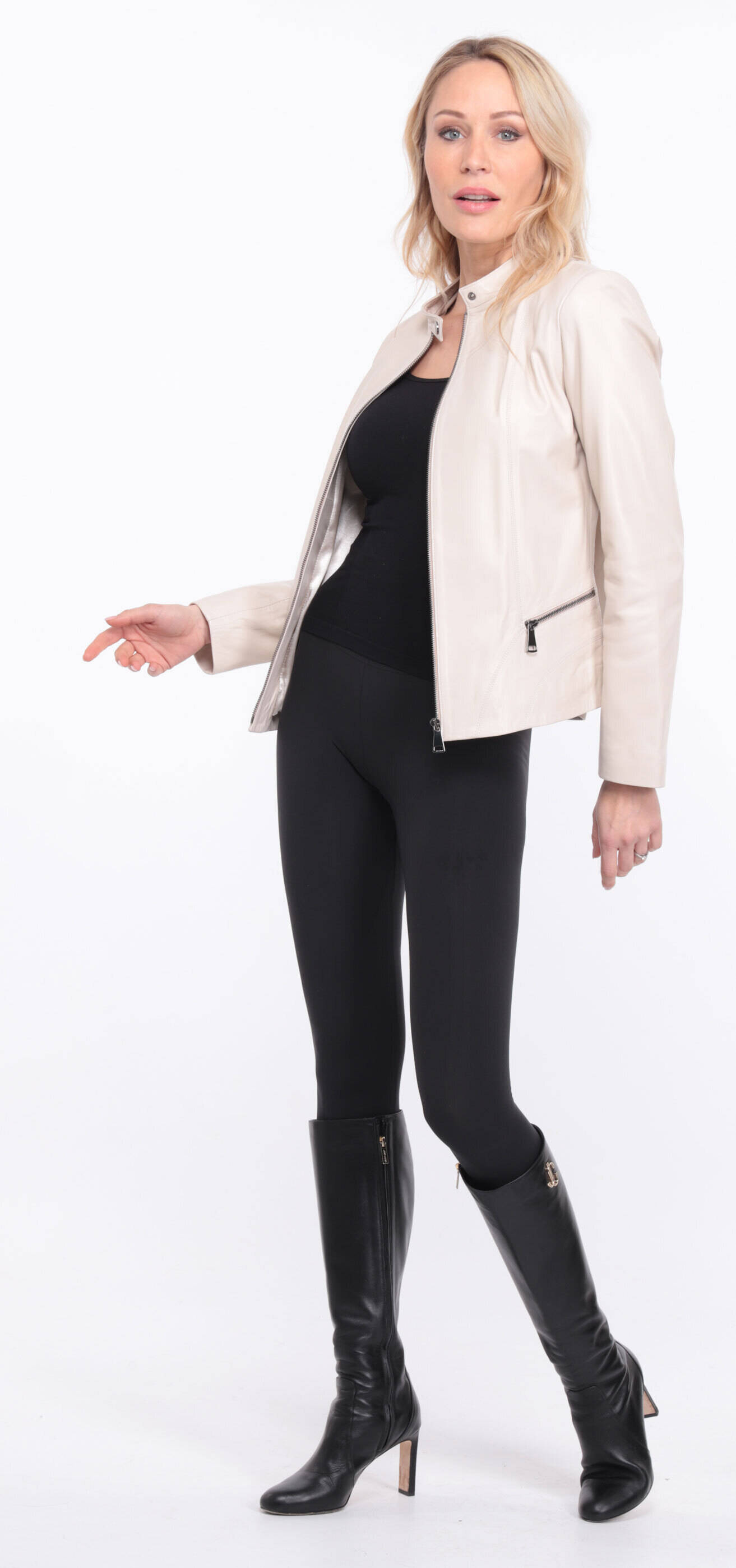 Vêtement en cuir Les bonnes affaires Femme beige