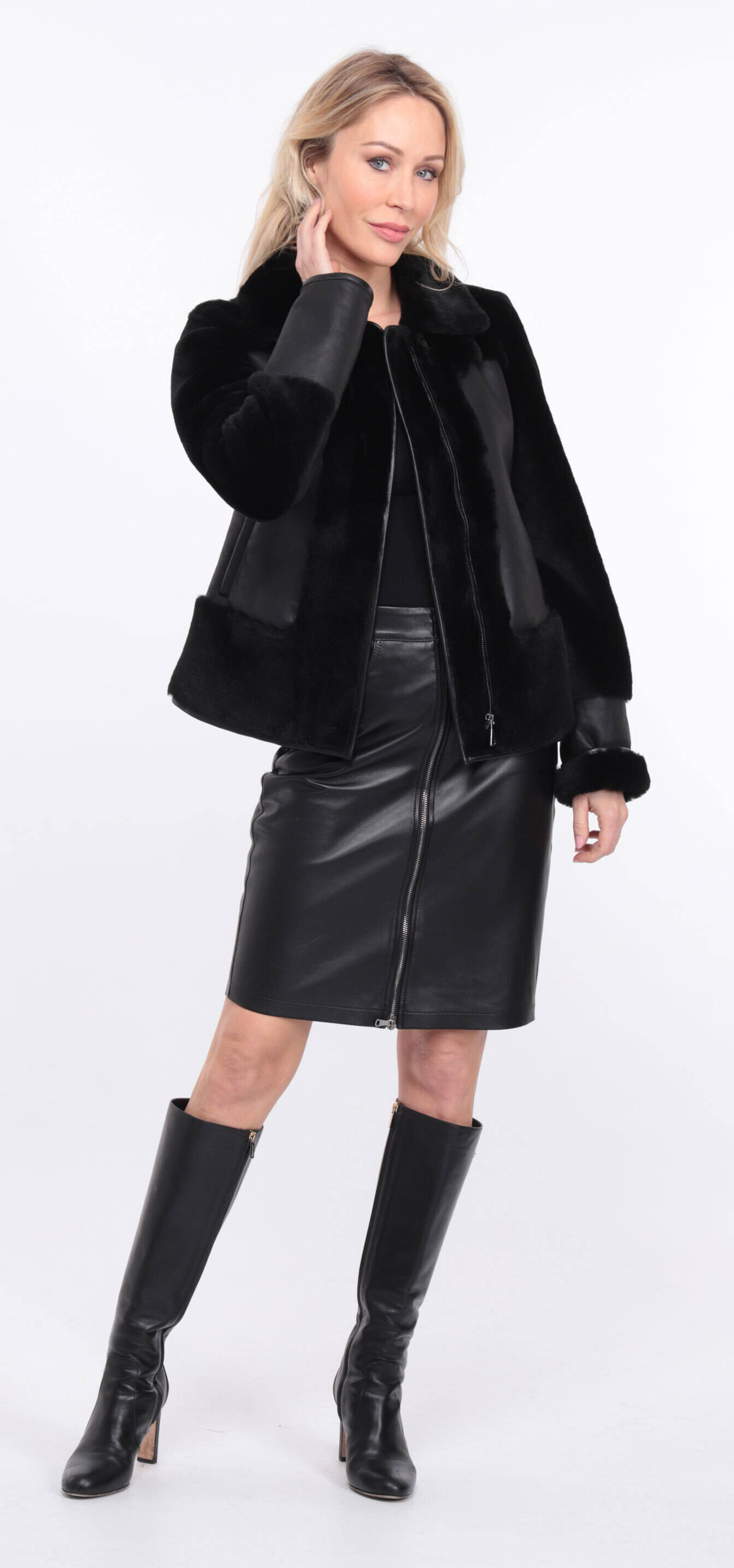 Vêtement en cuir Blousons cuir noir