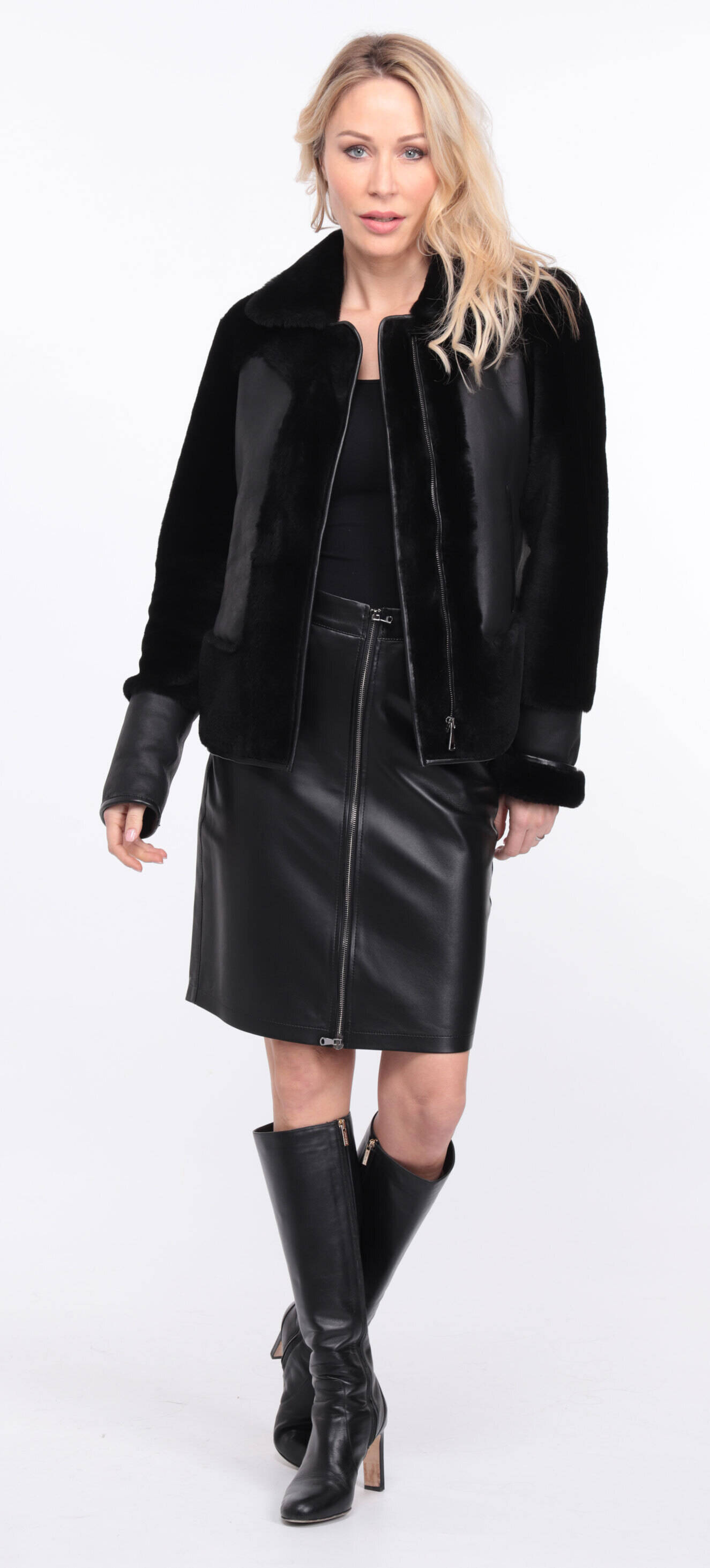 Vêtement en cuir Blousons cuir noir