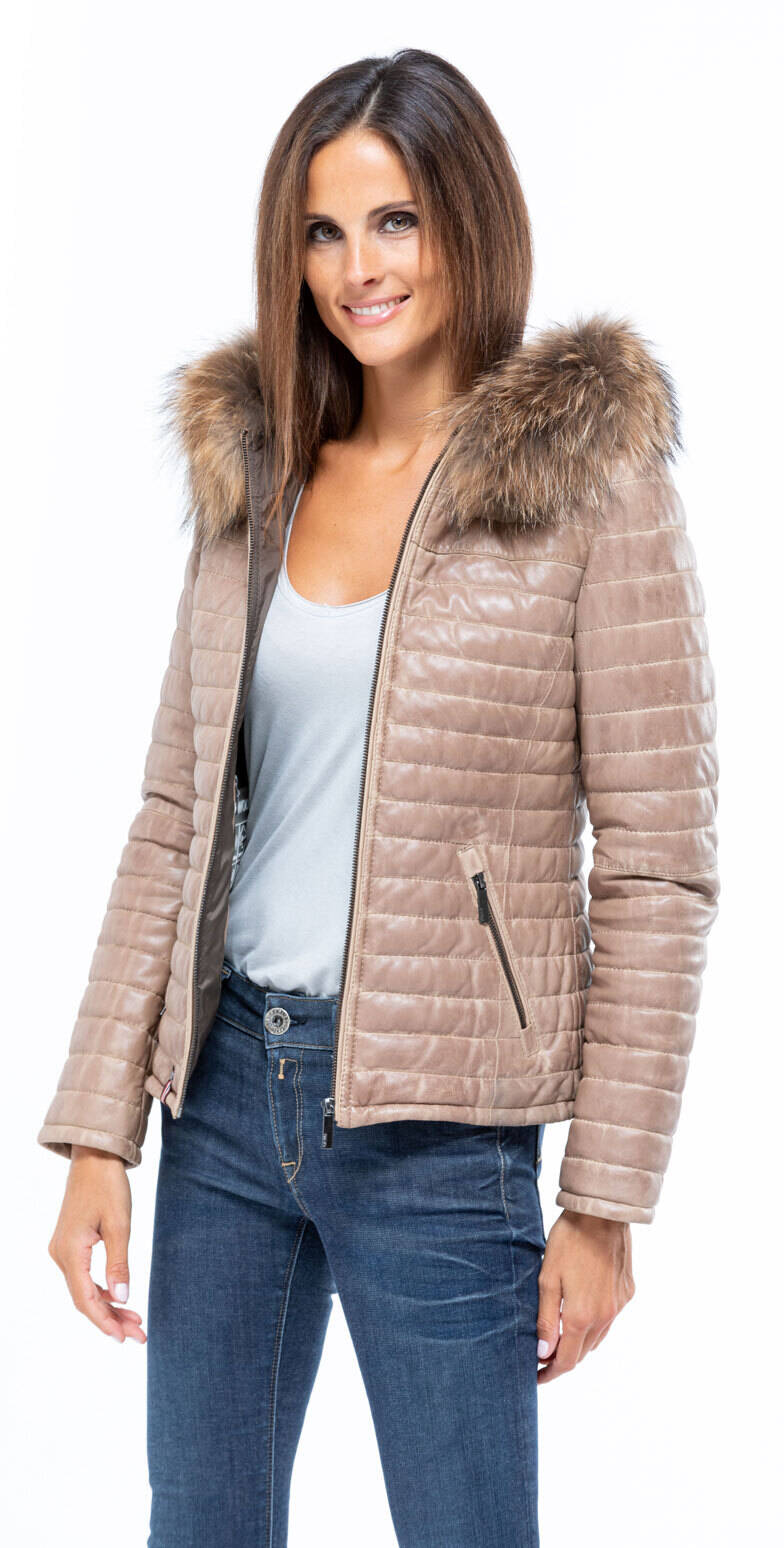 doudoune femme beige