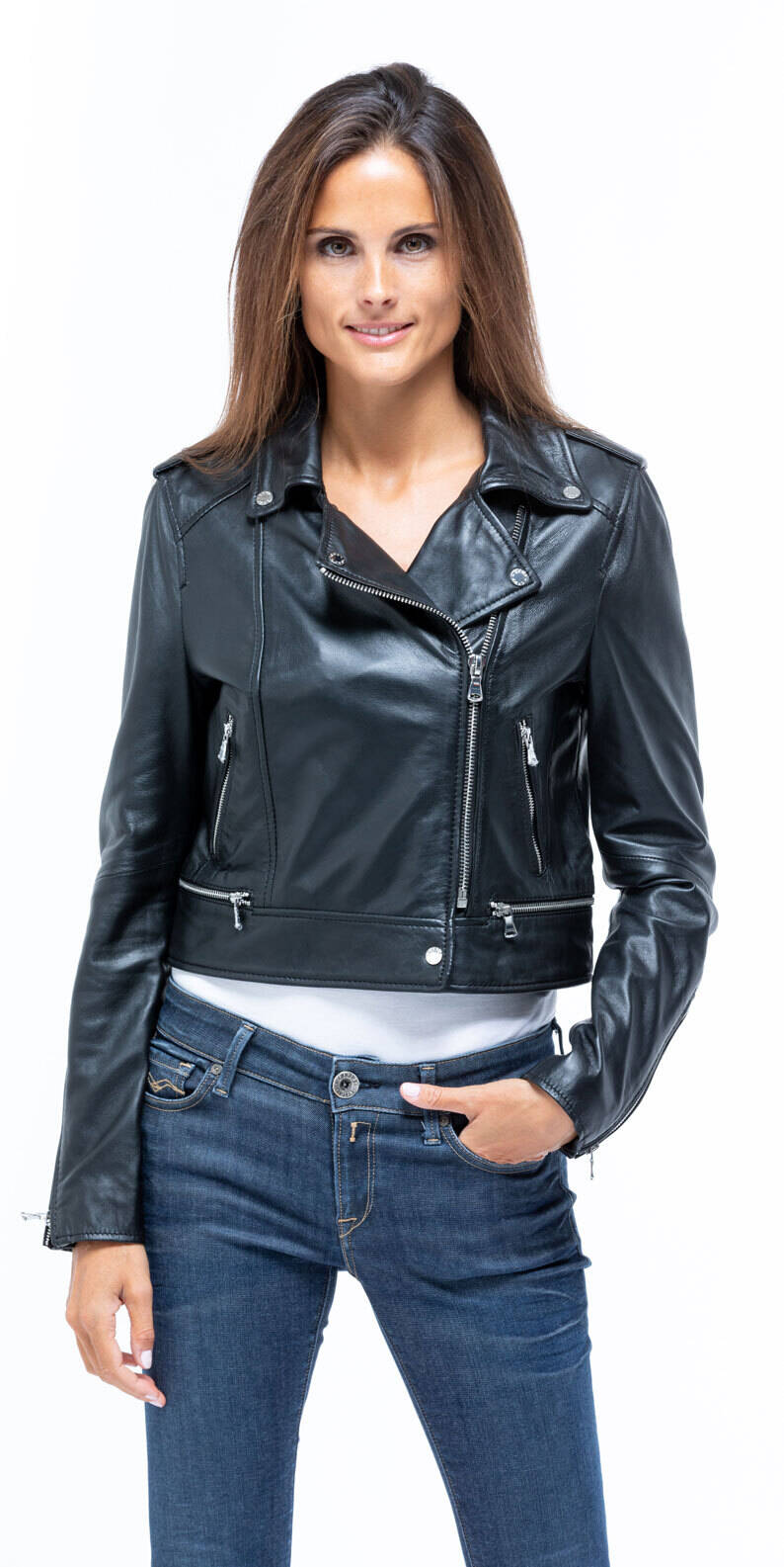 Perfecto cuir femme best sale noir