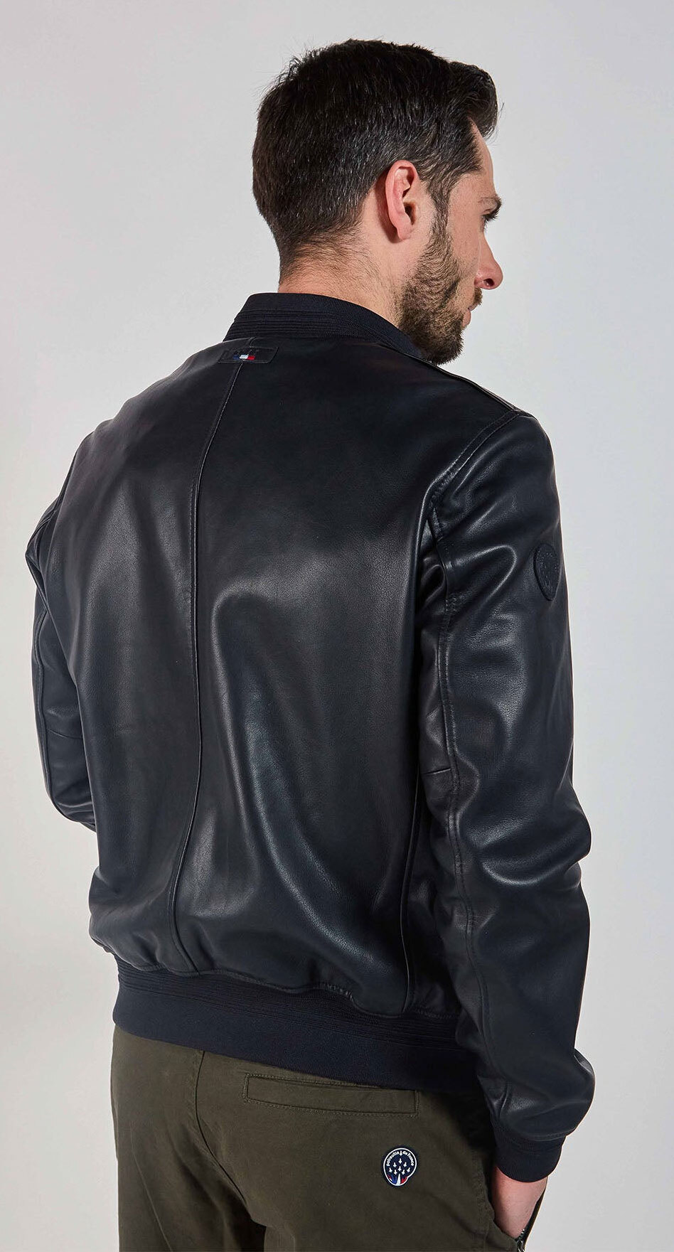 Vêtement en cuir Blousons cuir bleu