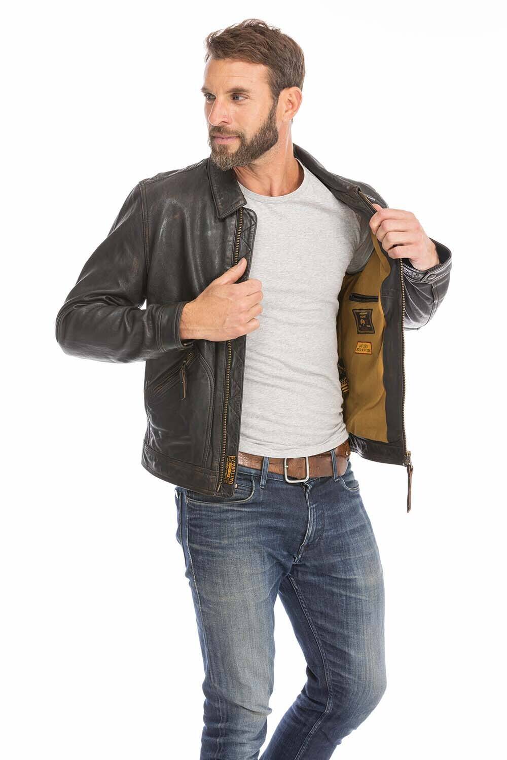 Vêtement en cuir Blousons cuir noir