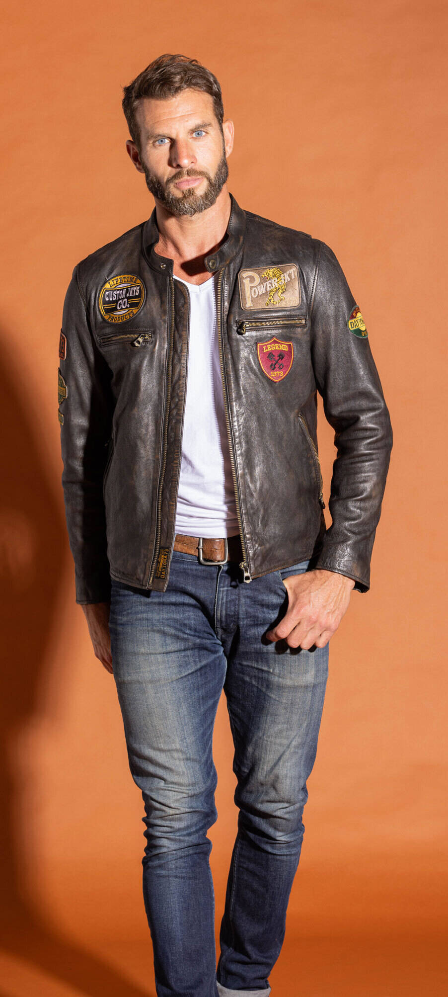 Vêtement en cuir Blousons cuir noir