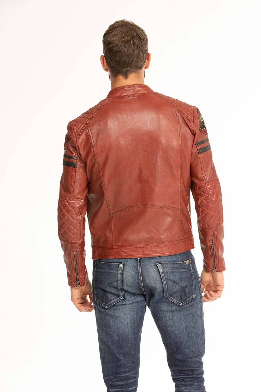 Vêtement en cuir Blousons cuir rouge