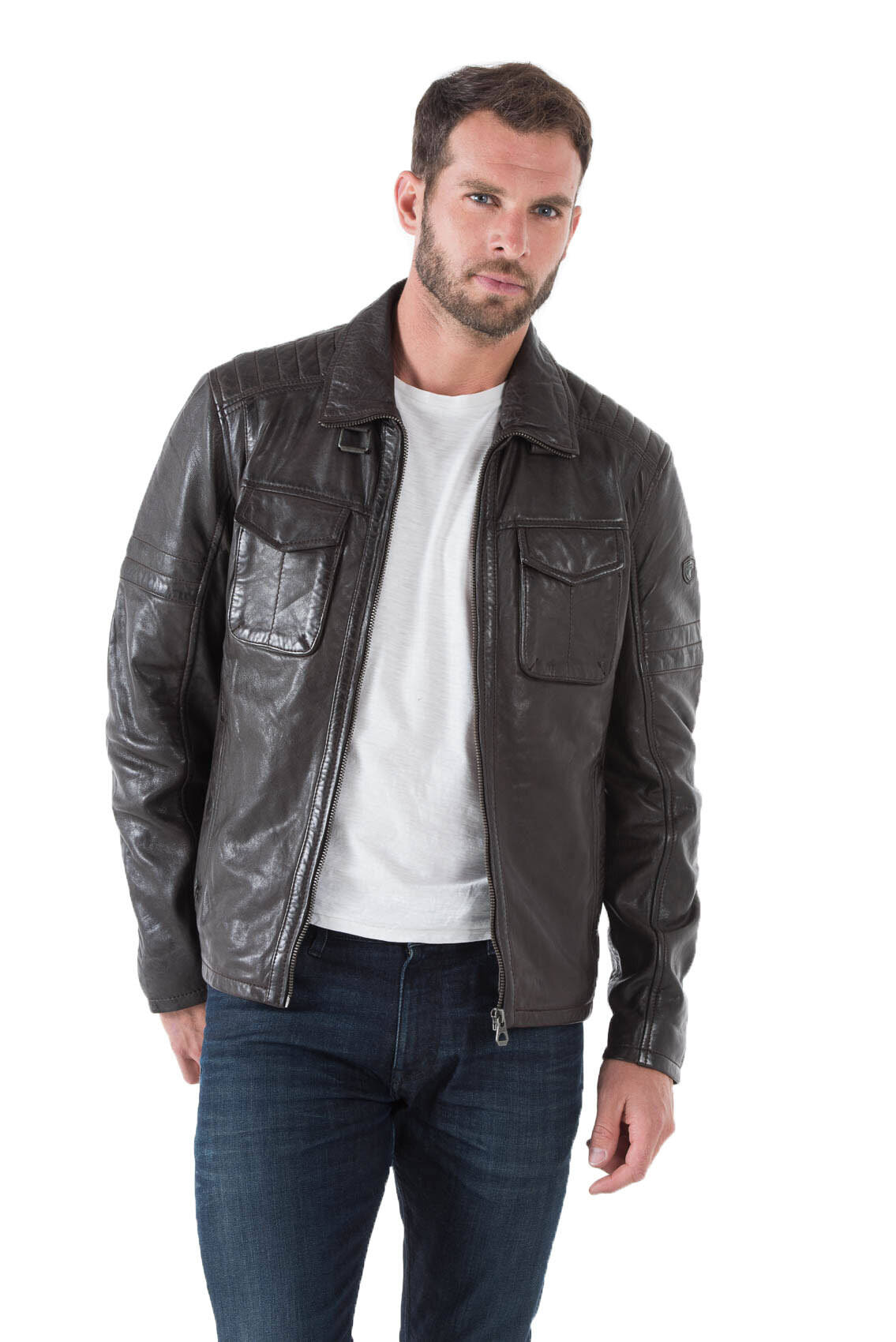 vestes cuirs guignard en cuir agneau ref 8178 gip16 marron vestes cuirs guignard en cuir agneau ref 8178 gip16 marron