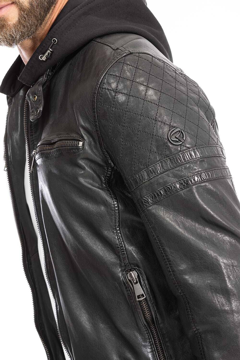 Vêtement en cuir Les bonnes affaires Homme noir