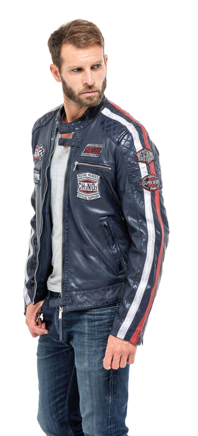 Blouson cuir redskins hotsell moto