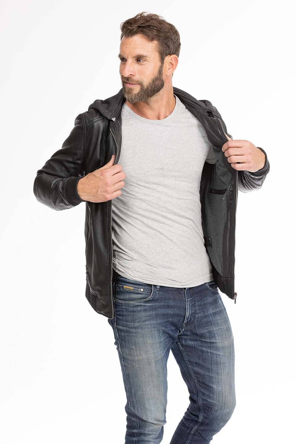 Veste cuir sales oakwood homme
