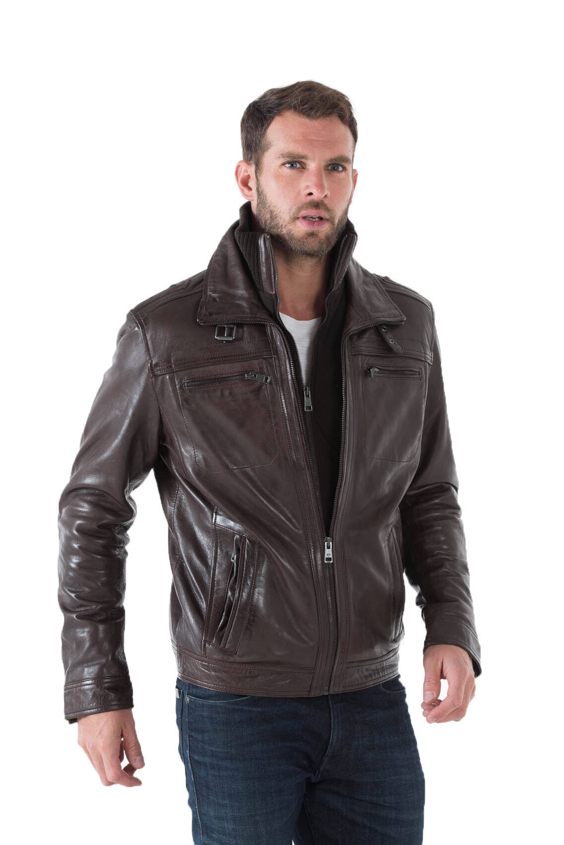 Blouson cuir hiver homme clearance