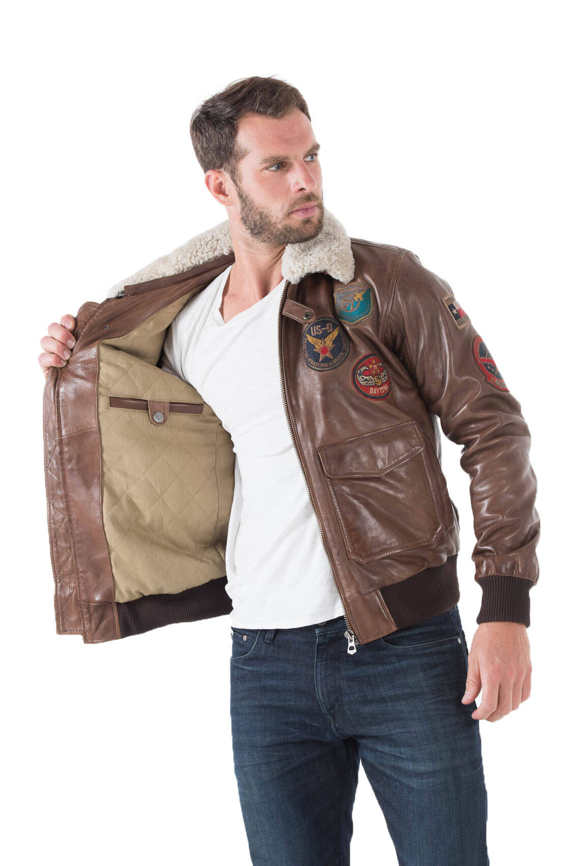 Blouson cuir homme hotsell fourré