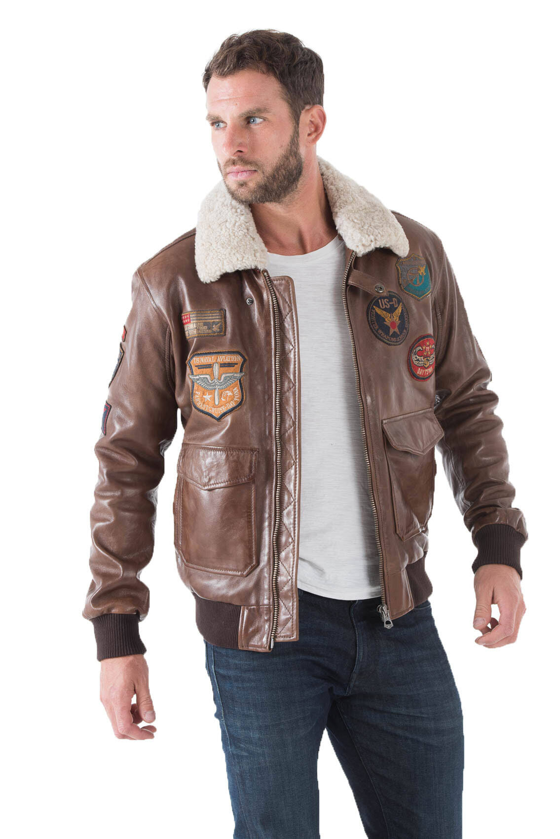 Blouson cuir fourrure homme 2025