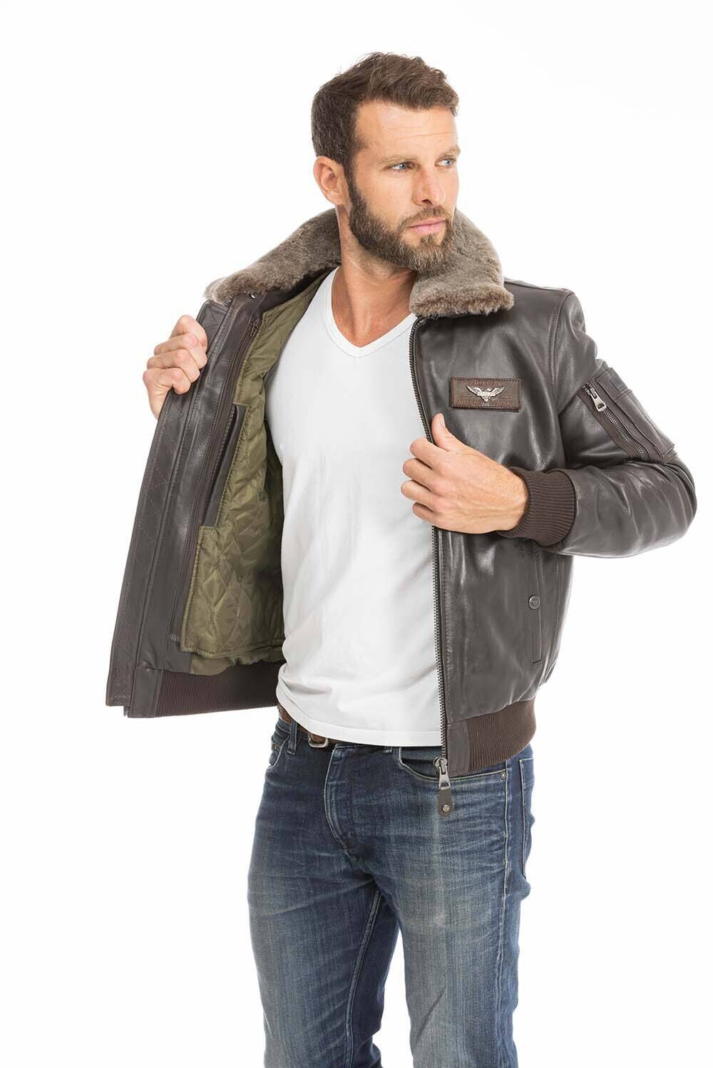 Vêtement en cuir Blousons cuir marron