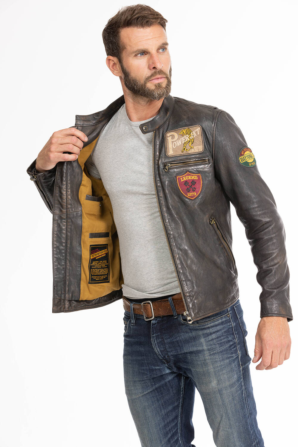 Vêtement en cuir Blousons cuir noir