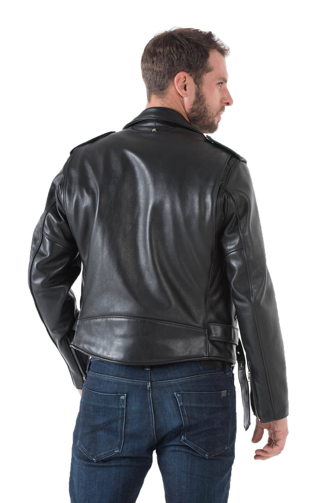 Veste en new arrivals cuir homme schott