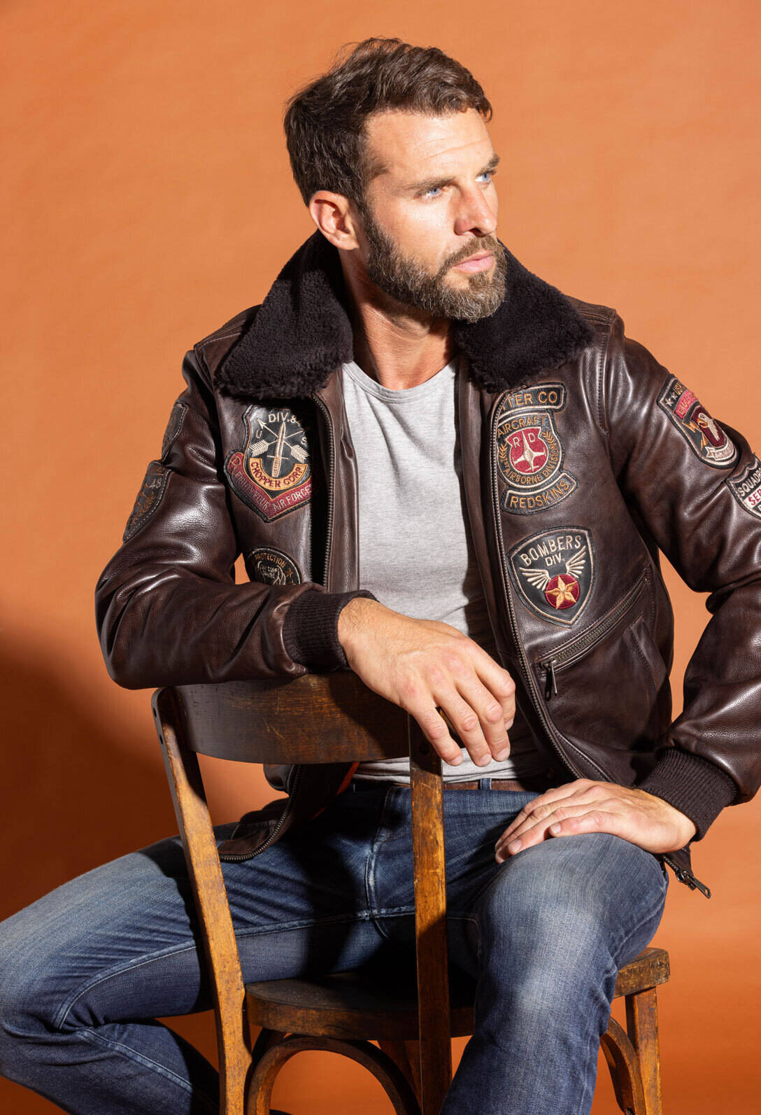 Vêtement en cuir Les bonnes affaires Homme marron