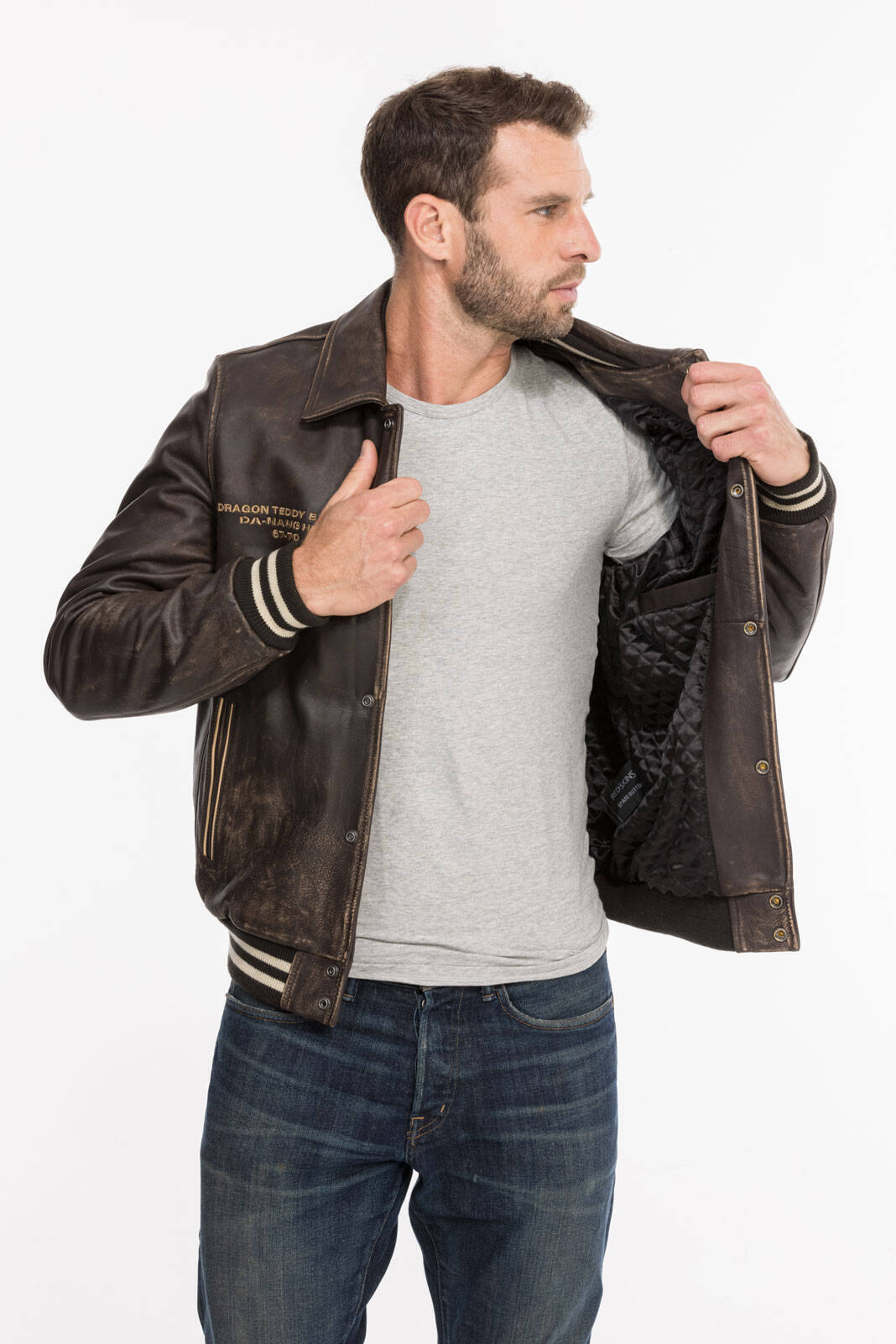 Vêtement en cuir Blousons cuir marron