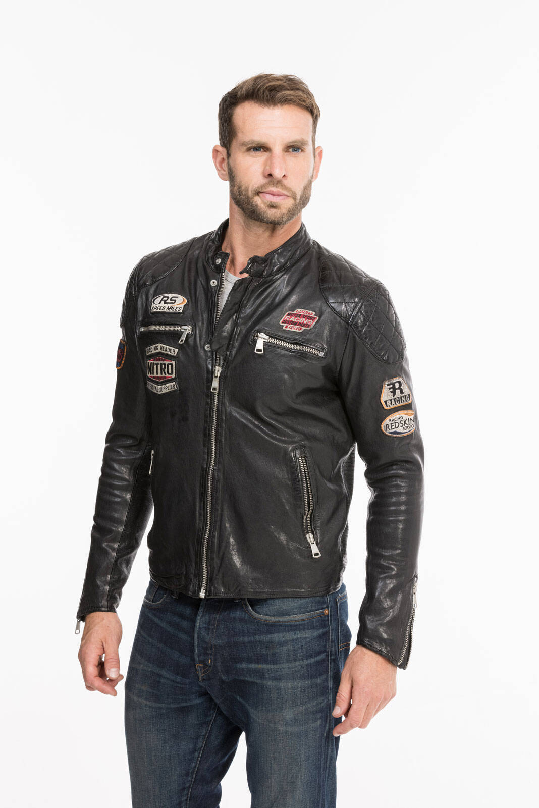 Vêtement en cuir Les bonnes affaires Homme noir