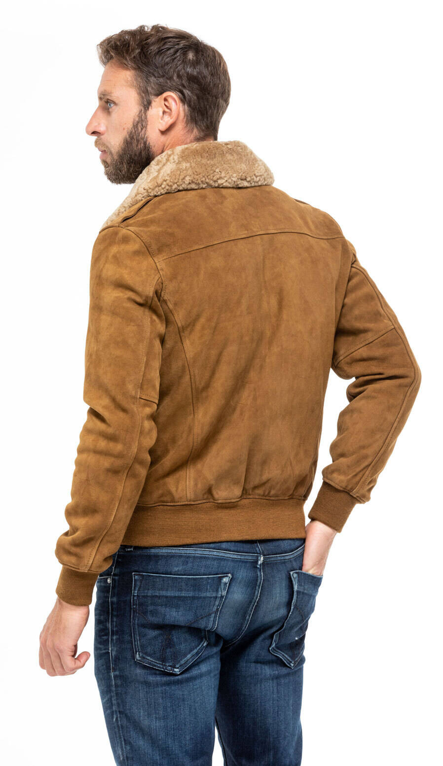 Vêtement en cuir Blousons cuir cognac